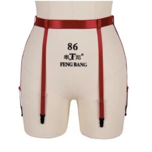 6-Strap garter belt BNIP Deep Red